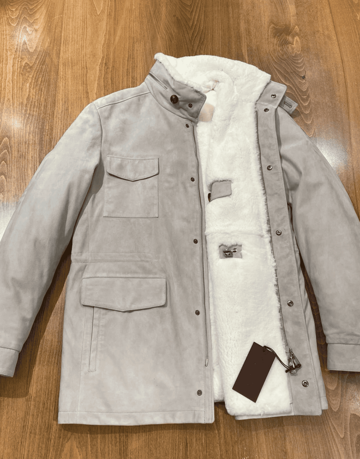 Süet Kürk Astarlı Kışlık Ceket