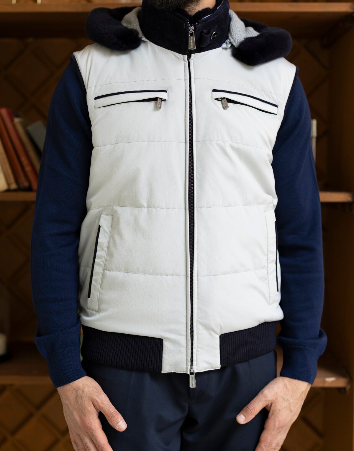 Waterproof Rex & Suede Detailed Vest